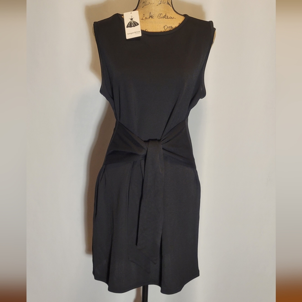 PrettyGarden Sleeveless Belt Tie Fitted Mini Dress | NWT! | Sz L